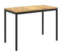 vidaXL Mesa de Cena de jardín Blanco y Negro 108,5 x 55 x 75 cm