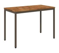 vidaXL Mesa de Cena de jardín Natural y Café 108,5 x 55 x 75 cm