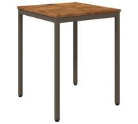 vidaXL Mesa de Cena de jardín Natural y Café 60 x 60,5 x 75 cm