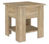 vidaXL Mesa de Centro Auxiliar Consola Mesita Salón Lateral Café Sofá Sala de Estar Muebles Decoración Color Roble 40x40x42 cm Madera Contrachapada