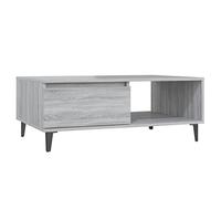 vidaXL Mesa de Centro Auxiliar Consola Mesita Salón Lateral Café Sofá Sala de Estar Muebles Mobiliario de Contrachapada Color Gris Sonoma 90x60x35 cm
