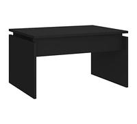 vidaXL Mesa de Centro Auxiliar Consola Mesita Salón Lateral Té Café Sofá Sala de Estar Muebles Mobiliario de Madera Contrachapada Negro 68x50x38 cm