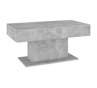vidaXL Mesa de Centro Auxiliar Consola Mesita Salón Lateral Té Café Sofá Sala de Estar Muebles Mobiliario Gris Hormigón Contrachapada 96x50x45 cm