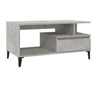 vidaXL Mesa de Centro Auxiliar Consola Mueble Salón Sala de Estar Oficina Sofá Comedor Almacenamiento Decoración Madera Contrachapada Gris Hormigón