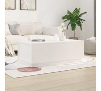 vidaXL Mesa de centro blanca de 100x50x35 cm, madera maciza de pino - Mesa de centro - Mesas de centro - Mesa auxiliar - Mesa de sofá