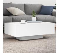 vidaXL Mesa de centro con luces LED blanco 85x55x31 cm