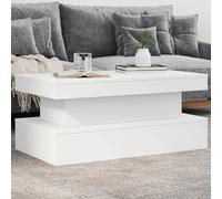 vidaXL Mesa de centro con luces LED blanco 90x50x40 cm