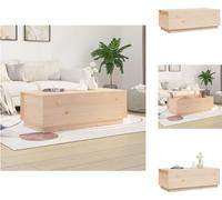 vidaXL Mesa de centro de 100x50x35 cm, madera maciza de pino - Mesas de centro