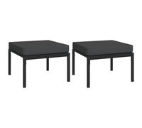 Vidaxl Mesa de Centro de Jardín Acero 60x60x35 Cm Gris Gray