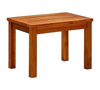 vidaXL Mesa de centro y auxiliar de jardín 50x35x36 cm Madera maciza de acacia