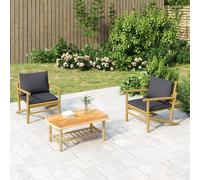vidaXL Mesa de centro de jardín bambú 90x55x37 cm