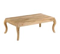 vidaXL Mesa de centro de madera de mango maciza 116x66x41 cm