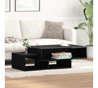 vidaXL Mesa de centro de madera de roble negro 105x55x32 cm