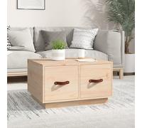 vidaXL Mesa de centro de madera maciza de pino 60x53x35 cm