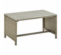 vidaXL Mesa de centro de ratán sintético beige 70x40x38 cm