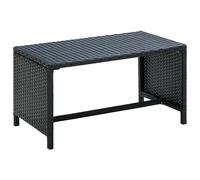 vidaXL Mesa de centro de ratán sintético negro 70x40x38 cm