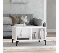 vidaXL Mesa de centro madera contrachapada blanco 60x50x36,5 cm