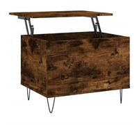 vidaXL Mesa de Centro Madera contrachapada Roble Ahumado 60x44,5x45 cm