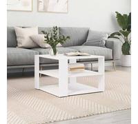 vidaXL Mesa de centro madera de ingeniería blanco 58x58x40 cm