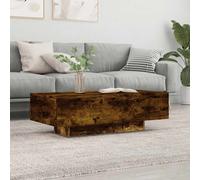 vidaXL Mesa de centro madera de ingeniería roble ahumado 100x49,5x31cm