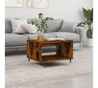 vidaXL Mesa de centro madera de ingeniería roble ahumado 60x50x40 cm