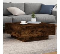 vidaXL Mesa de centro madera de ingeniería roble ahumado 80x80x31 cm