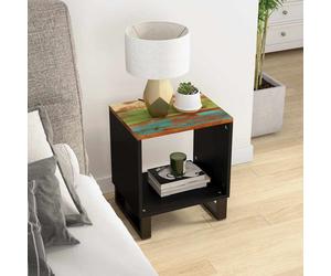 vidaXL Mesa de centro madera reciclada y contrachapada 40x31x46 cm