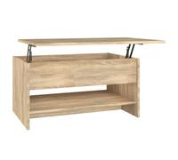 vidaXL Mesa de Centro Mesita Auxiliar Consola Lateral Salón Sofá Sala de Estar Café Muebles Mobiliario Madera Contrachapada Roble Sonoma 80x50x40 cm
