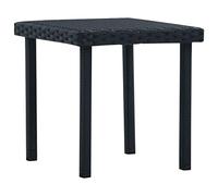 vidaXL Mesa de Centro Mesita Café de Jardín Mesilla de Patio Porche Exterior Terraza Mueble de Exterior de Ratán Sintético Negro