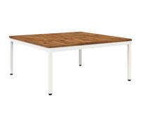vidaXL Mesa de Centro Natural y Blanco 100 x 100,5 x 45 cm