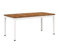 vidaXL Mesa de Centro Natural y Blanco 50 x 100,5 x 45 cm