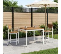 vidaXL Mesa de centro Natural y Blanco 80 x 80,5 x 45 cm