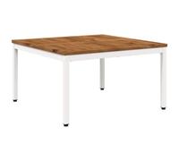 vidaXL Mesa de Centro Natural y Blanco 80 x 80,5 x 45 cm