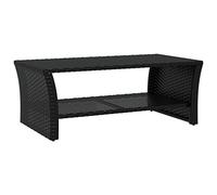 vidaXL Mesa de Centro Negra 100x50x40 cm ratán sintético
