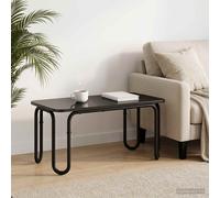 vidaXL Mesa de centro Negro 100 x 50 x 45 cm Madera de ingeniería