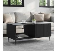 vidaXL Mesa de centro Negro 90 x 50 x 40 cm Madera de ingeniería