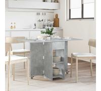 vidaXL Mesa de comedor, 115 x 70 x 75 cm, material de madera, color gris cemento, forma rectangular