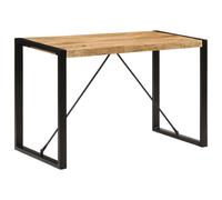 vidaXL Mesa de comedor 120x55x76 cm en material madera maciza reciclada/Madera maciza de mango rugosa | estructura resistente ideal para salón dormitorio o estudio