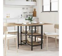 vidaXL Mesa de comedor, 122 x 80 x 76,5 cm, tablero de madera, acabado roble artesanal