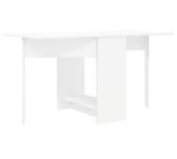 vidaXL Mesa de comedor, 138 x 70 x 73,5 cm, tablero de madera, color blanco, forma rectangular