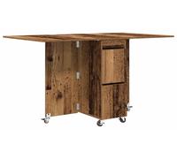 vidaXL Mesa de comedor, 140 x 80 x 77 cm, tablero de madera, estructura de madera reciclada, diseño rectangular