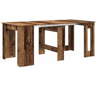 vidaXL Mesa de comedor, 180 x 85 x 75 cm, tablero de madera, aspecto de madera envejecida, forma rectangular