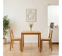 vidaXL Mesa de Comedor 75 x 75 x 75 cm Madera de Roble Sólido Natural