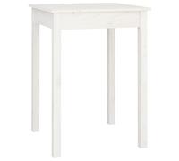 vidaXL Mesa de Comedor Cocina Mostrador Restaurante Cafetería Bistró Salón Sala de Estar Muebles Mobiliario Madera Maciza de Pino Blanca 55x55x75 cm