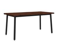 vidaXL Mesa de Comedor con Borde Natural 160 x 80 x 75 cm
