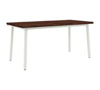 vidaXL Mesa de Comedor con Borde Natural 160 x 90 x 75 cm