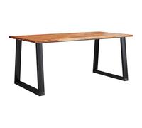 vidaXL Mesa de Comedor con Borde Vivo Madera Maciza Acacia 180x90x75cm