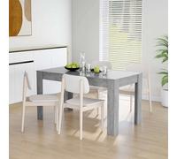 vidaXL Mesa de comedor contrachapada gris hormigón 140x74,5x76 cm