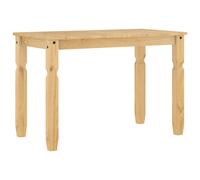 vidaXL Mesa de comedor Corona - madera maciza de pino 112x60x75 cm Marrón/Blanco/Gris