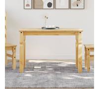 vidaXL Mesa de comedor Corona - madera maciza de pino 112x60x75 cm Marrón/Blanco/Gris